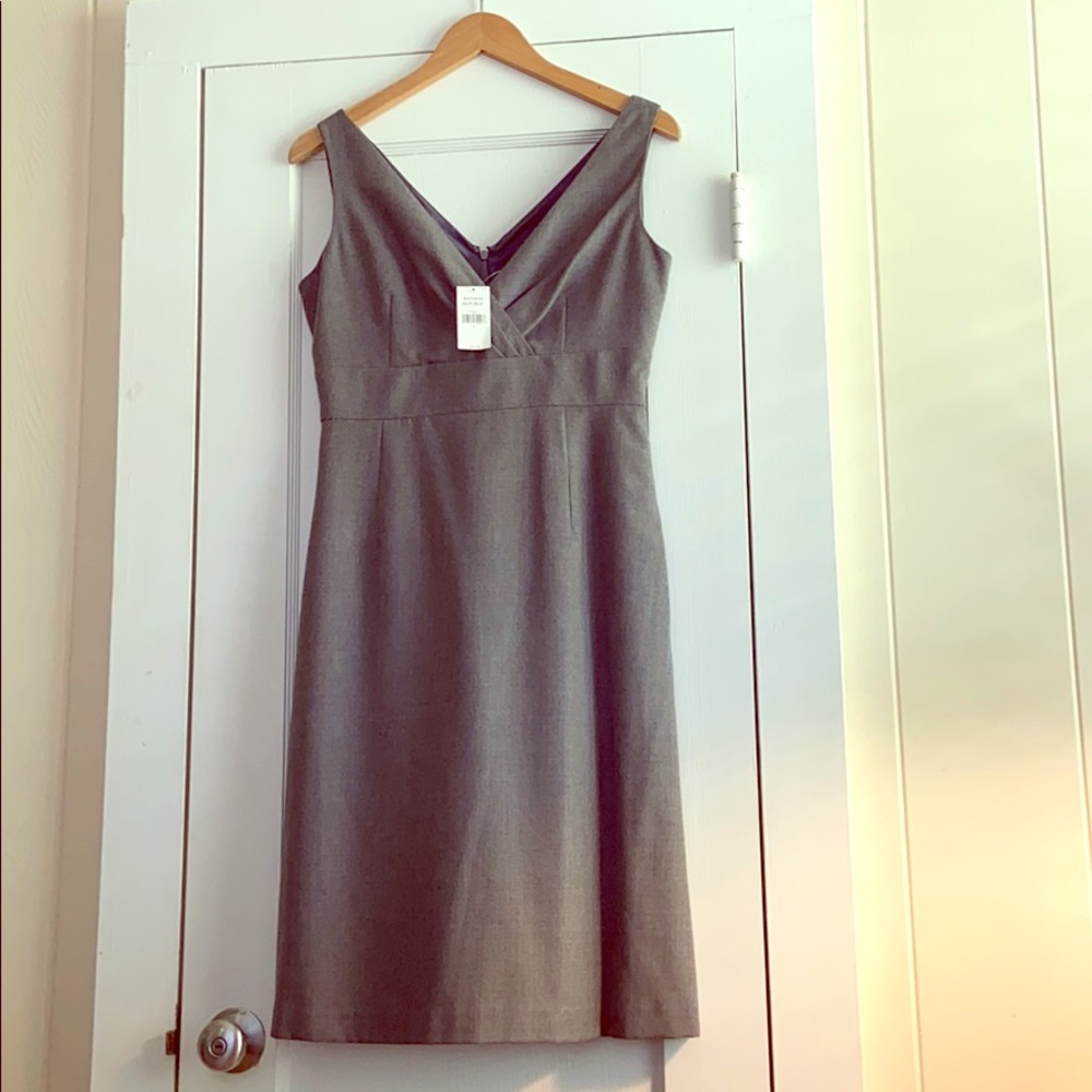 NWT Banana Republic gray sleeveless sheath